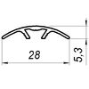Алюмінієвий поріжок 28x5.3