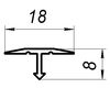 Алюмінієвий поріжок 18x8
