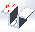 Притиск міжмодульний 56x30x35 Анод