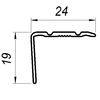 Алюмінієвий поріжок 24x19