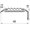 Алюмінієвий поріжок 48x19 Анод