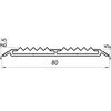 Алюмінієвий поріжок 80x6.5