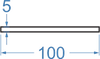 Алюмінієва полоса / шина 100x5 Анод
